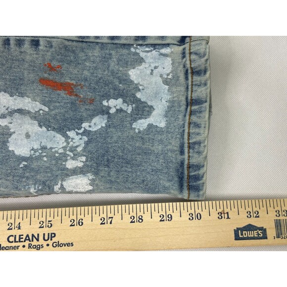 FWRD Denim Men 42/32 Blue Jeans Distressed Paint Splatter Urban Wear - Picture 11 of 11